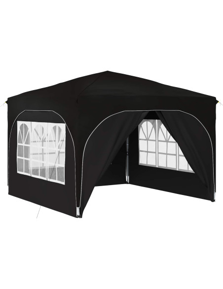 Tenda per feste a pop-up 290 x 290 x 245 cm Nero