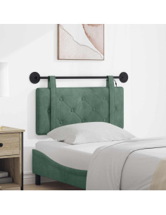 Testiera sospesa Con luce LED Verde Mare Velluto
