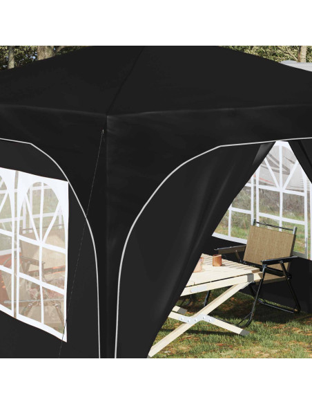 Tenda per feste a pop-up 290 x 290 x 245 cm Nero