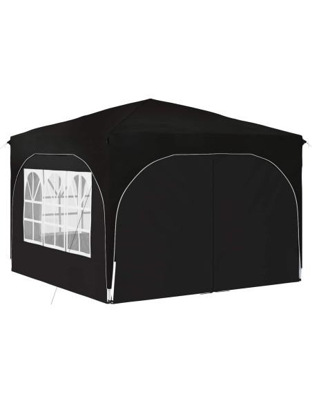 Tenda per feste a pop-up 290 x 290 x 245 cm Nero