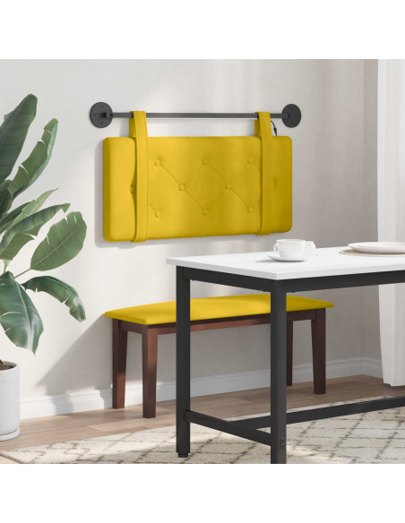 Testiera sospesa Con luce LED Giallo Velluto
