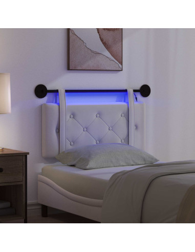 Testiera sospesa Con luce LED Crema Velluto