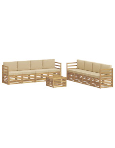 Set divani Legno di Acacia Massello 2