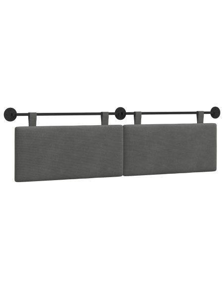 Testata appesa Grigio scuro 190 x 55 x 5 cm Tessuto in Cords
