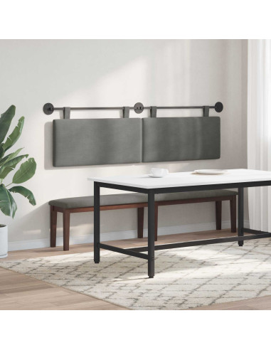 Testata appesa Grigio scuro 190 x 55 x 5 cm Tessuto in Cords