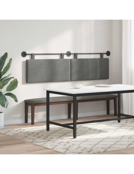 Testata appesa Grigio scuro 190 x 55 x 5 cm Tessuto in Cords