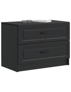 Armadio da Notte Nero 62 x 34,5 x 44,5 cm Legno ingegnerizzato 2