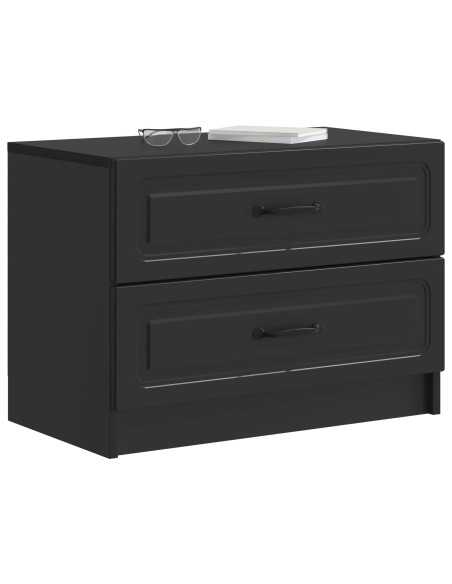 Armadio da Notte Nero 62 x 34,5 x 44,5 cm Legno ingegnerizzato
