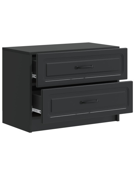 Armadio da Notte Nero 62 x 34,5 x 44,5 cm Legno ingegnerizzato