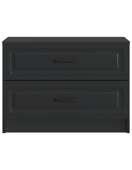 Armadio da Notte Nero 62 x 34,5 x 44,5 cm Legno ingegnerizzato