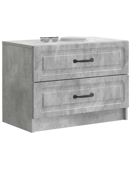 Armadio da Notte Grigio Cemento 62 x 34,5 x 44,5 cm