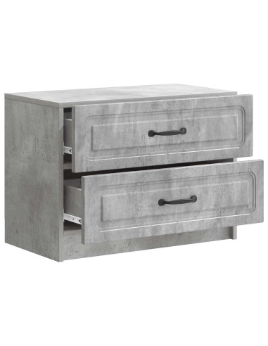 Armadio da Notte Grigio Cemento 62 x 34,5 x 44,5 cm