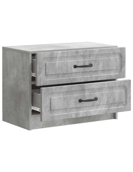 Armadio da Notte Grigio Cemento 62 x 34,5 x 44,5 cm