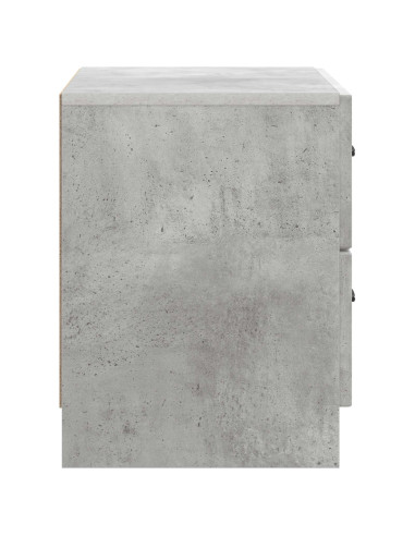 Armadio da Notte Grigio Cemento 62 x 34,5 x 44,5 cm