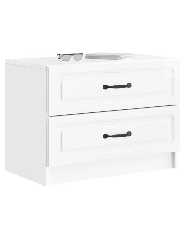 Armadio da Notte con cassetto Bianco Lucido 62 x 34,5 x 44,5 cm