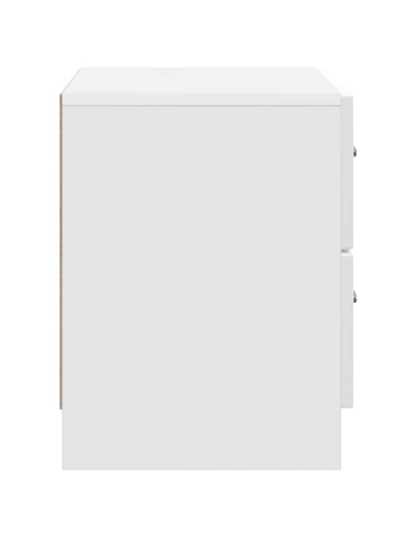 Armadio da Notte con cassetto Bianco Lucido 62 x 34,5 x 44,5 cm