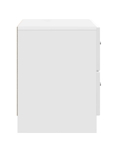 Armadio da Notte con cassetto Bianco Lucido 62 x 34,5 x 44,5 cm