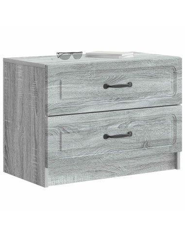 Armadio da Notte con cassetto Grigio Sonoma 62 x 34,5 x 44,5 cm