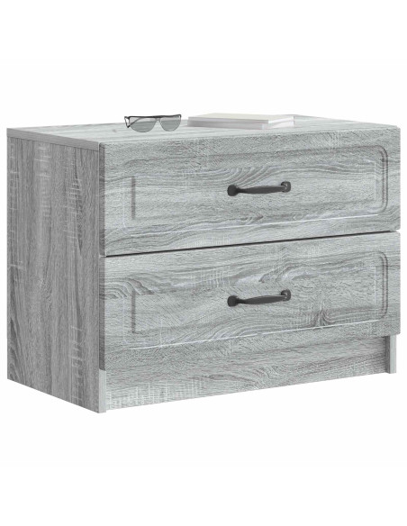 Armadio da Notte con cassetto Grigio Sonoma 62 x 34,5 x 44,5 cm