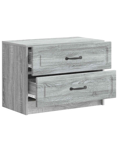 Armadio da Notte con cassetto Grigio Sonoma 62 x 34,5 x 44,5 cm