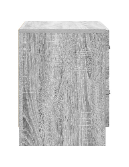 Armadio da Notte con cassetto Grigio Sonoma 62 x 34,5 x 44,5 cm