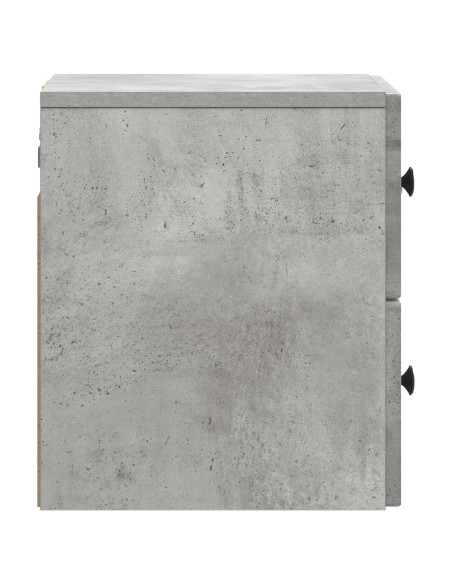 Mobiletto da notte a muro Grigio Cemento 33 x 34,5 x 40 cm