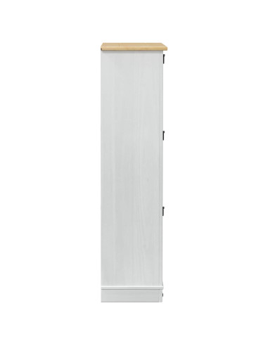 Mobile per scarpe Corona Bianco 99 x 32 x 122 cm Pino massello