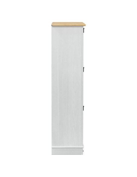 Mobile per scarpe Corona Bianco 99 x 32 x 122 cm Pino massello