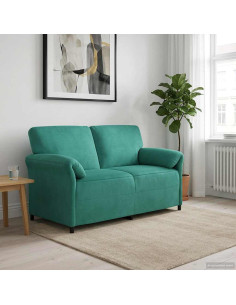 Divano a 2 Posti Turchese 158 x 83 x 95 cm Velluto
