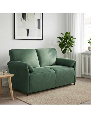 Divano a 2 Posti Verde Mare 158 x 83 x 95 cm Velluto