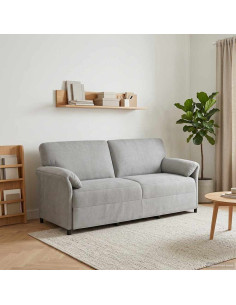 Divano 3-Persone Grigio Chiaro 198 x 83 x 95 cm Velluto