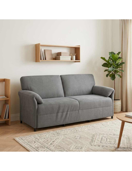 Divano 3-Persone Grigio Scuro 198 x 83 x 95 cm Velluto