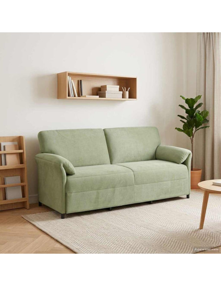Divano 3-Persone Verde chiaro 198 x 83 x 95 cm Velluto