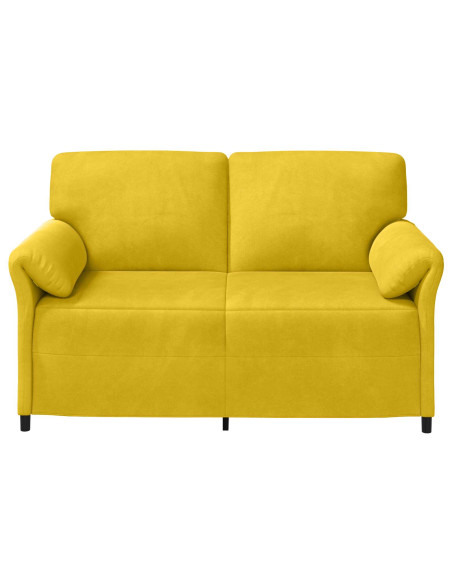 Divano a 2 Posti Giallo 158 x 83 x 95 cm Velluto