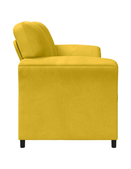 Divano a 2 Posti Giallo 158 x 83 x 95 cm Velluto
