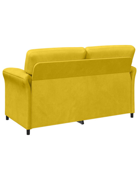 Divano a 2 Posti Giallo 158 x 83 x 95 cm Velluto