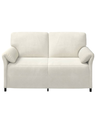 Divano a 2 Posti Crema 158 x 83 x 95 cm Velluto