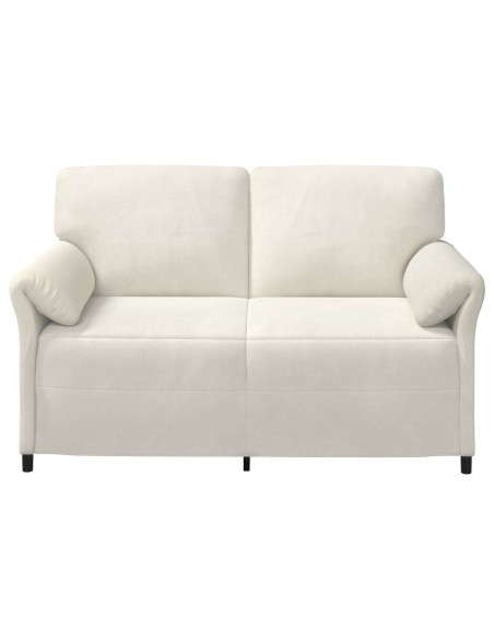Divano a 2 Posti Crema 158 x 83 x 95 cm Velluto