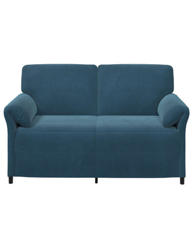 Divano a 2 Posti Blu 158 x 83 x 95 cm Velluto