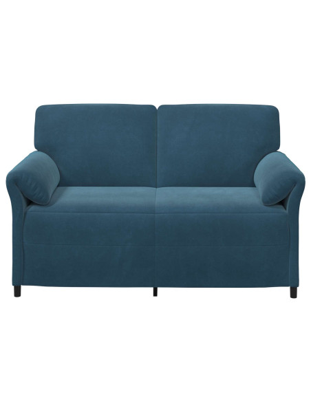 Divano a 2 Posti Blu 158 x 83 x 95 cm Velluto