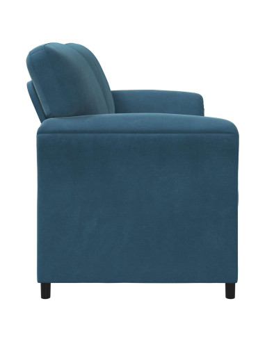 Divano a 2 Posti Blu 158 x 83 x 95 cm Velluto