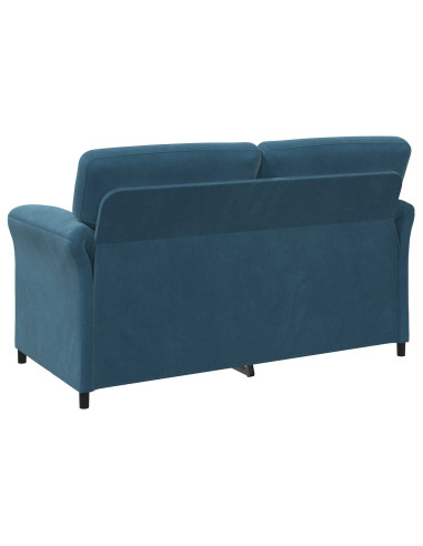 Divano a 2 Posti Blu 158 x 83 x 95 cm Velluto