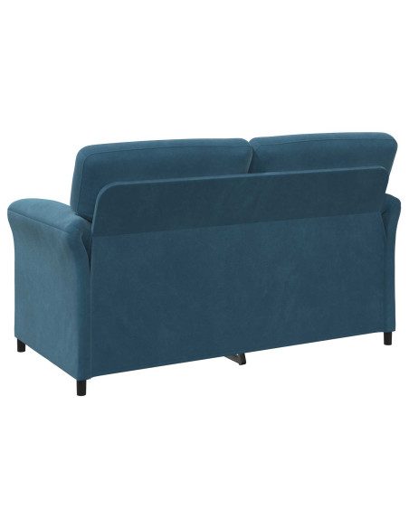 Divano a 2 Posti Blu 158 x 83 x 95 cm Velluto
