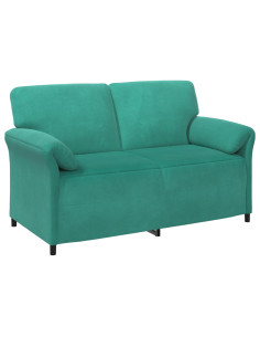 Divano a 2 Posti Turchese 158 x 83 x 95 cm Velluto 2