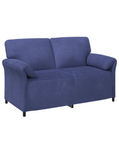 Divano a 2 Posti Blu Polizia 158 x 83 x 95 cm Velluto 2