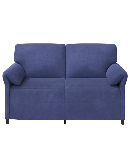 Divano a 2 Posti Blu Polizia 158 x 83 x 95 cm Velluto