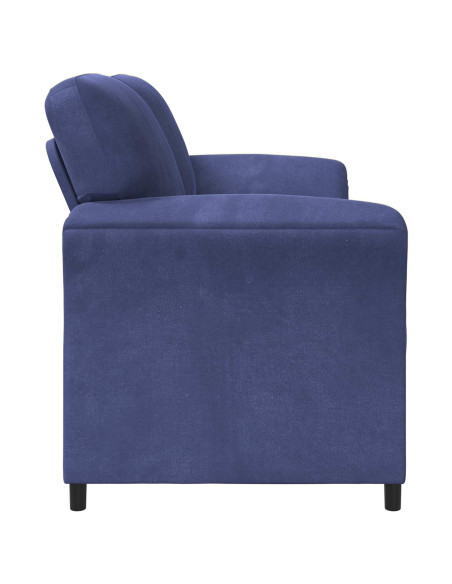 Divano a 2 Posti Blu Polizia 158 x 83 x 95 cm Velluto