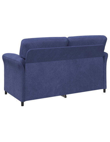 Divano a 2 Posti Blu Polizia 158 x 83 x 95 cm Velluto