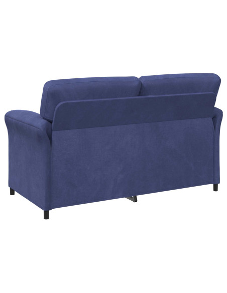 Divano a 2 Posti Blu Polizia 158 x 83 x 95 cm Velluto