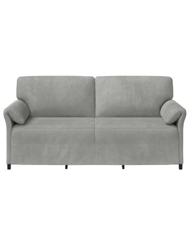 Divano 3-Persone Grigio Chiaro 198 x 83 x 95 cm Velluto
